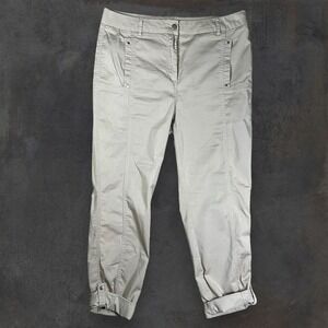 Chico's Ankle Khakis Pants Women's Size 0.5‎ (US 6) Straight Folded Leg